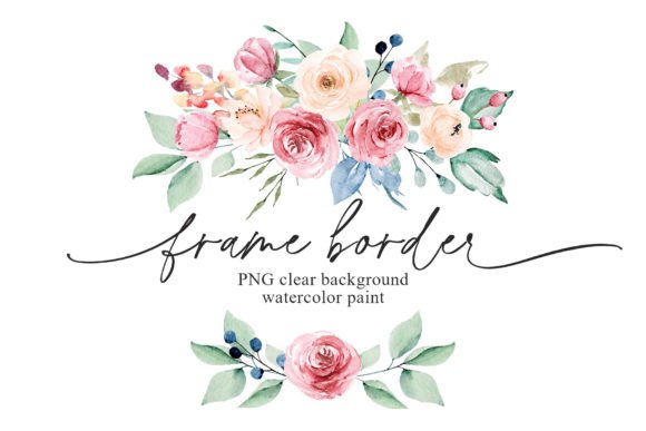 Download Wreath, Watercolor Flowers, Frame Border - Frame Collection