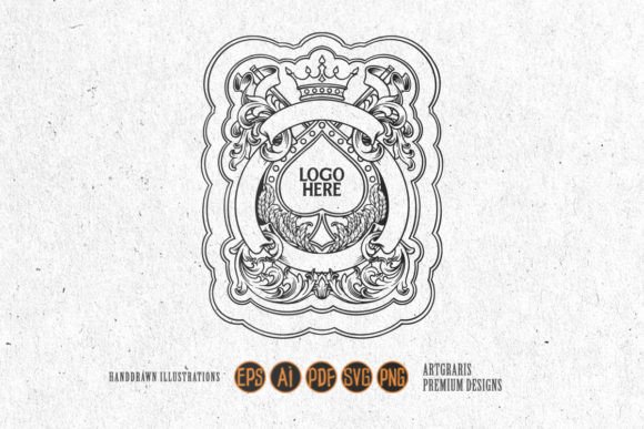 Download Luxury Vintage Spade Label Frame Swirl - Frame Collection