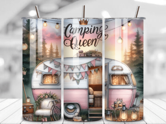Download Camping Queen Tumbler Wrap Sublimation - Tumbler wrap Collection