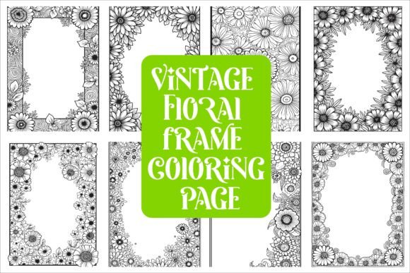 Download Elegant Floral Frame Coloring Page - Frame Collection