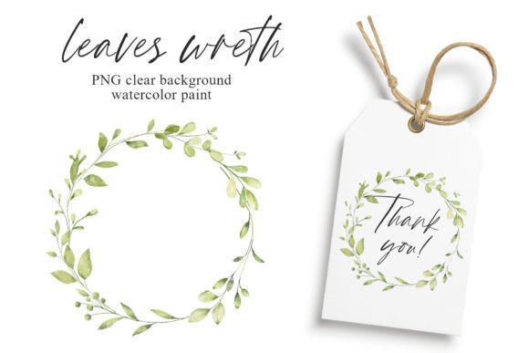 Download Watercolor Leaves Wreath, Leaf Frame. - Frame Collection