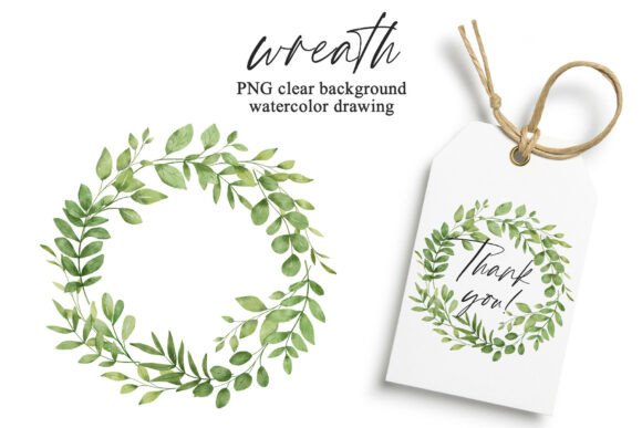 Download Watercolor Leaves Wreath, Leaf Frame. - Frame Collection