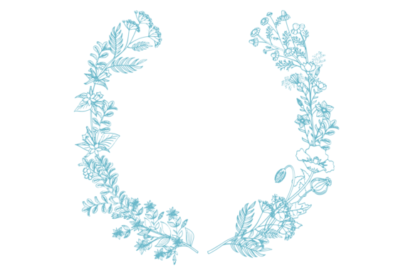 Download Herbal Round Frame. Botanical Border. De - Frame Collection