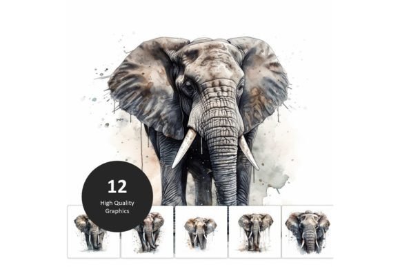 Download Elephant Clip Art - 12 JPGs - Premium Resources