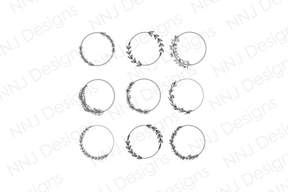 Download Circle Leaf Frame Outline SVG - Frame Collection