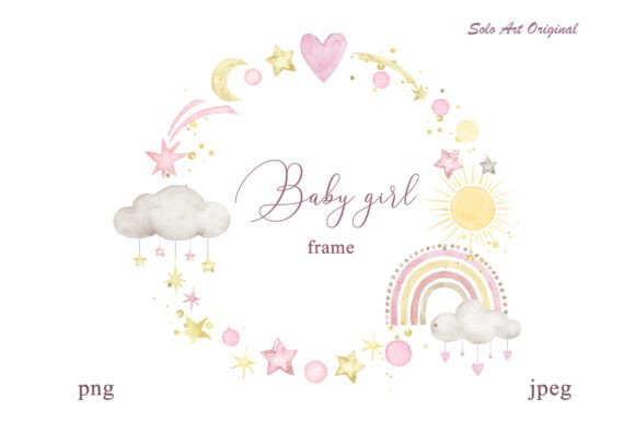 Download Baby Girl Frame Boho Rainbow Baby Shower - Frame Collection