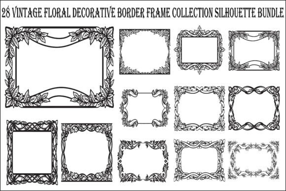 Download Vintage Floral Border Frame Bundle - Frame Collection