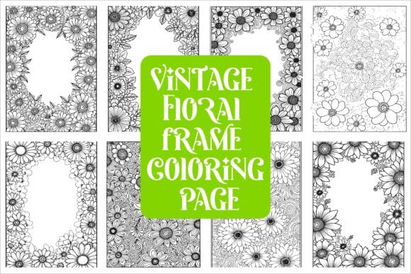 Download Elegant Floral Frame Coloring Page - Frame Collection