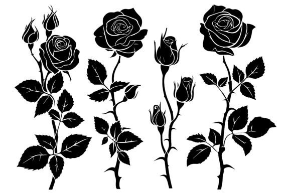 Download Rose Black and White Clipart - White Collection