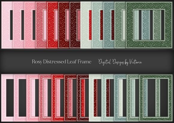 Download Rosy Distressed Leaf Frame - Frame Collection