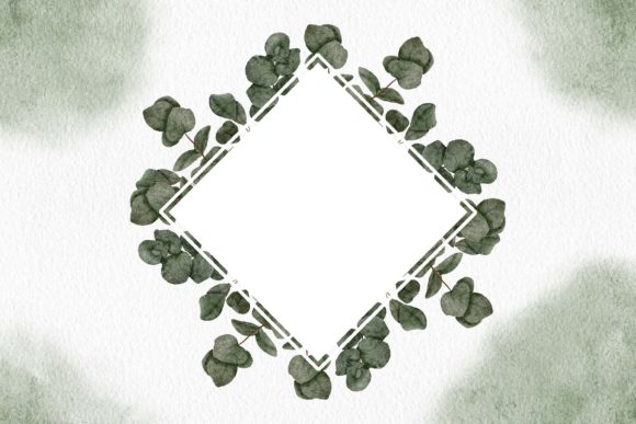 Download Watercolor Eucalyptus Leaf Frame Border - Frame Collection