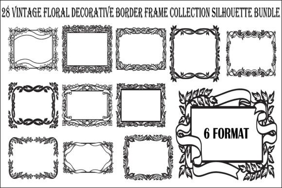 Download Vintage Floral Border Frame Bundle - Frame Collection