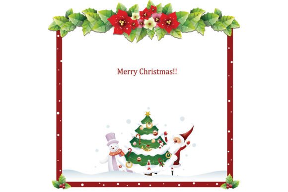 Download Christmas Border Leaf Frame Decoration - Frame Collection