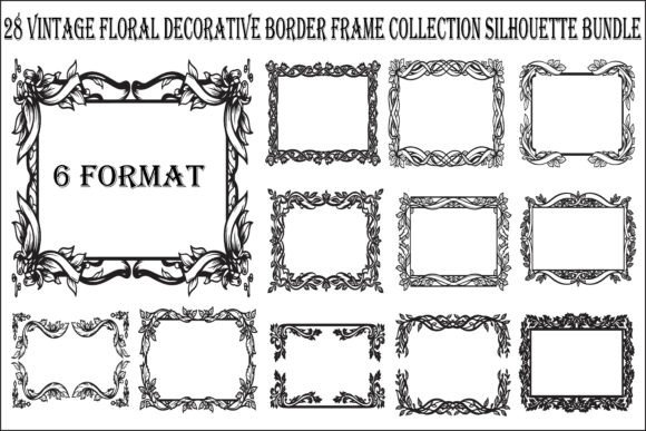 Download Vintage Floral Border Frame Bundle - Frame Collection