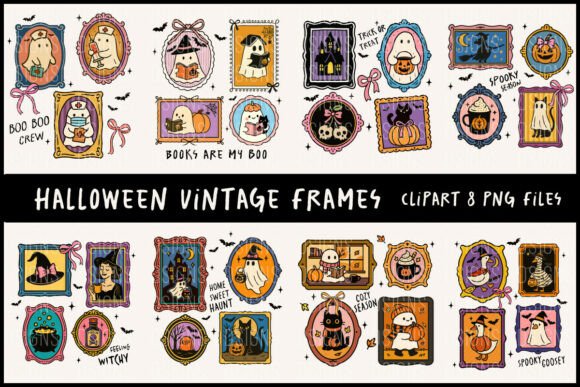 Download Halloween Vintage Frame Bundle Png - Frame Collection