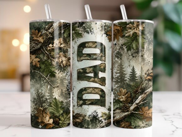 Download Camo Dad 20oz Tumbler Wrap Sublimation - Tumbler wrap Collection