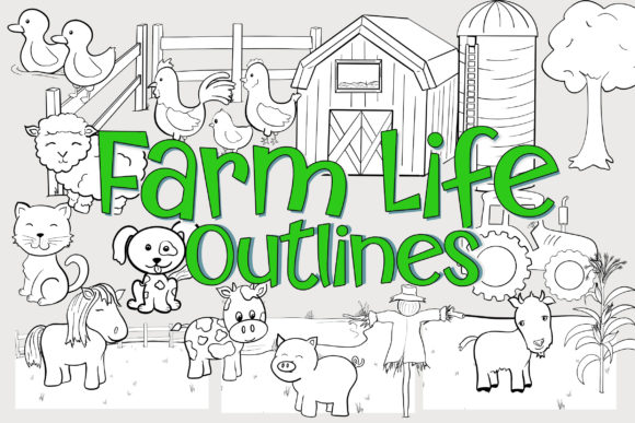 Download Farm Animal Black and White Clipart - White Collection