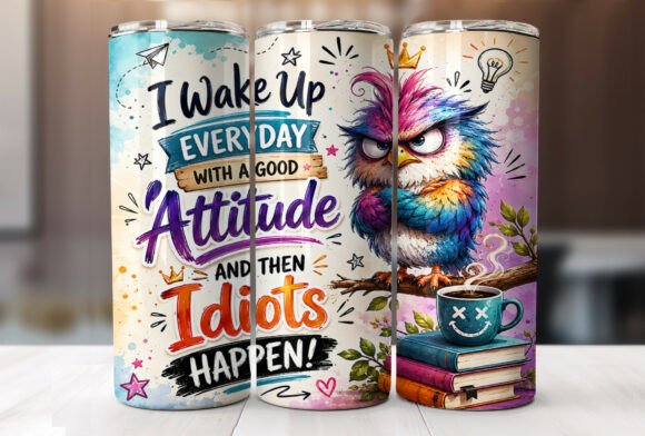 Download Funny Sarcastic Owl Coffee Tumbler Wrap - Tumbler wrap Collection