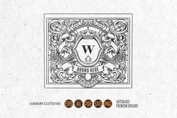 Download Classic Frame Crown Swirl Floral Ornamen - Frame Collection