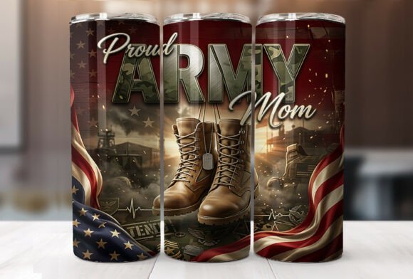 Download Proud Army Mom Tumbler Wrap Sublimation - Tumbler wrap Collection